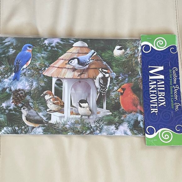 Custom Mailbox Makeover With Winter Songbirds - Picture 1 of 6